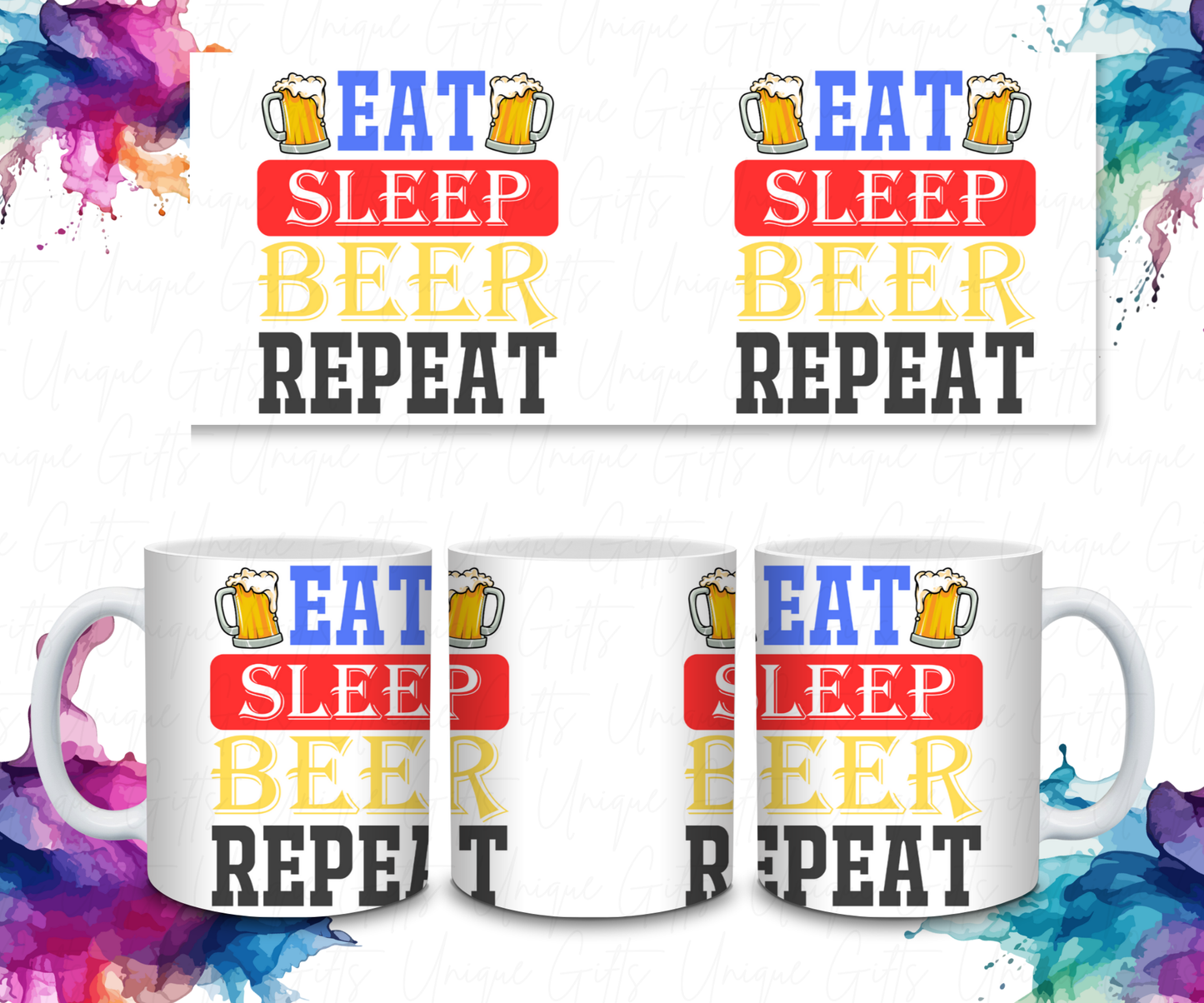 Coffee Mug Featuring Eat Sleep .......... Repeat.