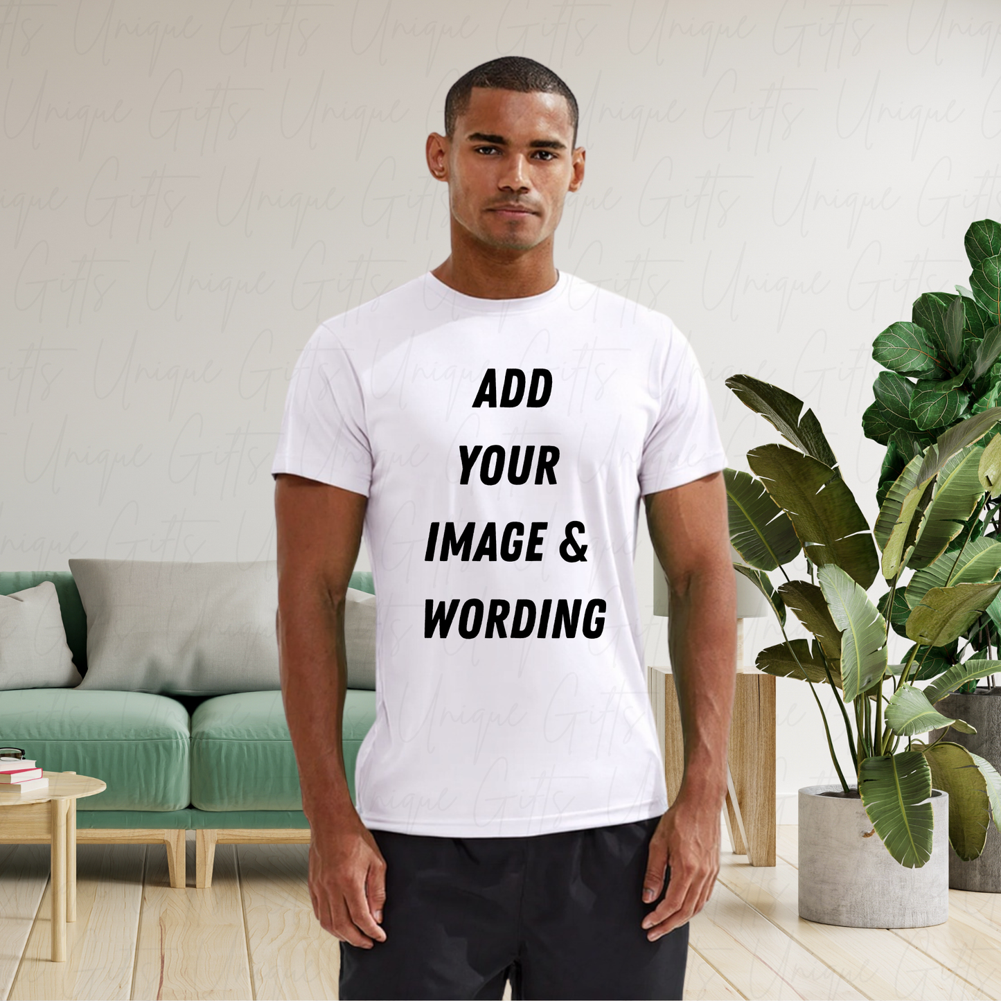 Men’s Custom Performance T-Shirt | Lightweight, Wicking, Stretch Fit | Personalised Activewear Gift