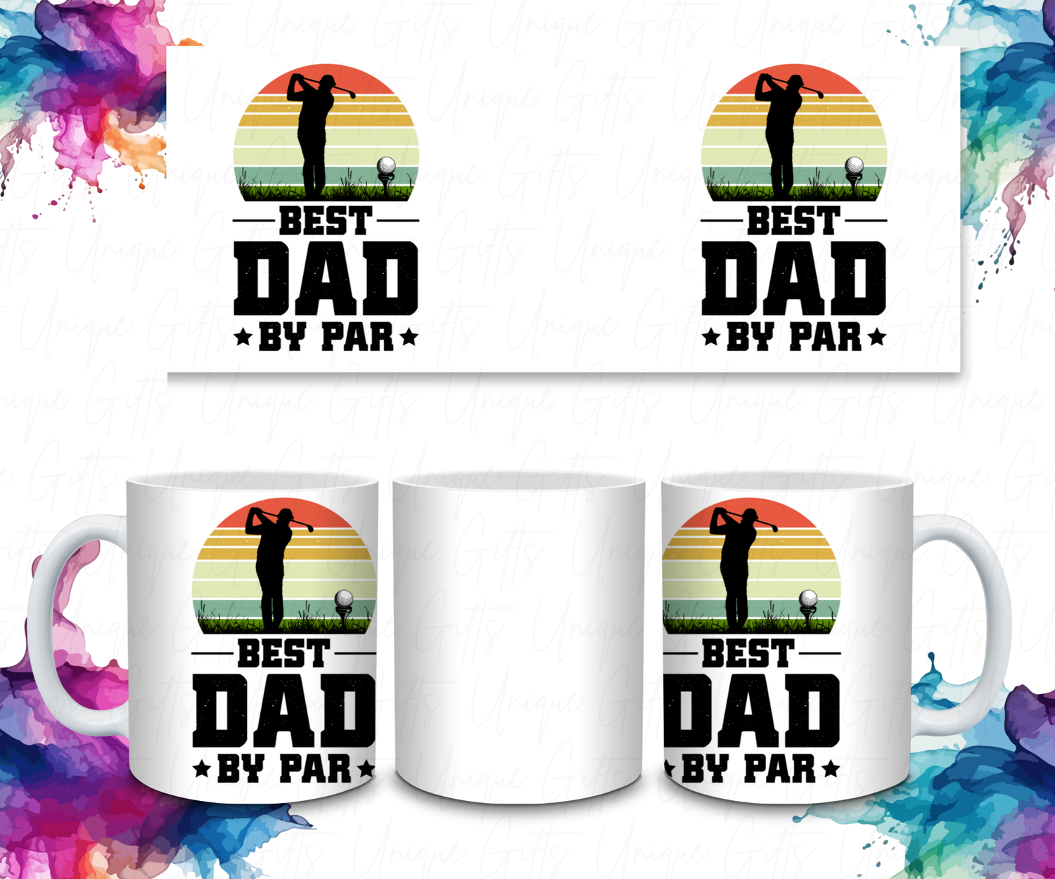 Golf Coffee Mug | Best Dad By Par | Father's Day Gift