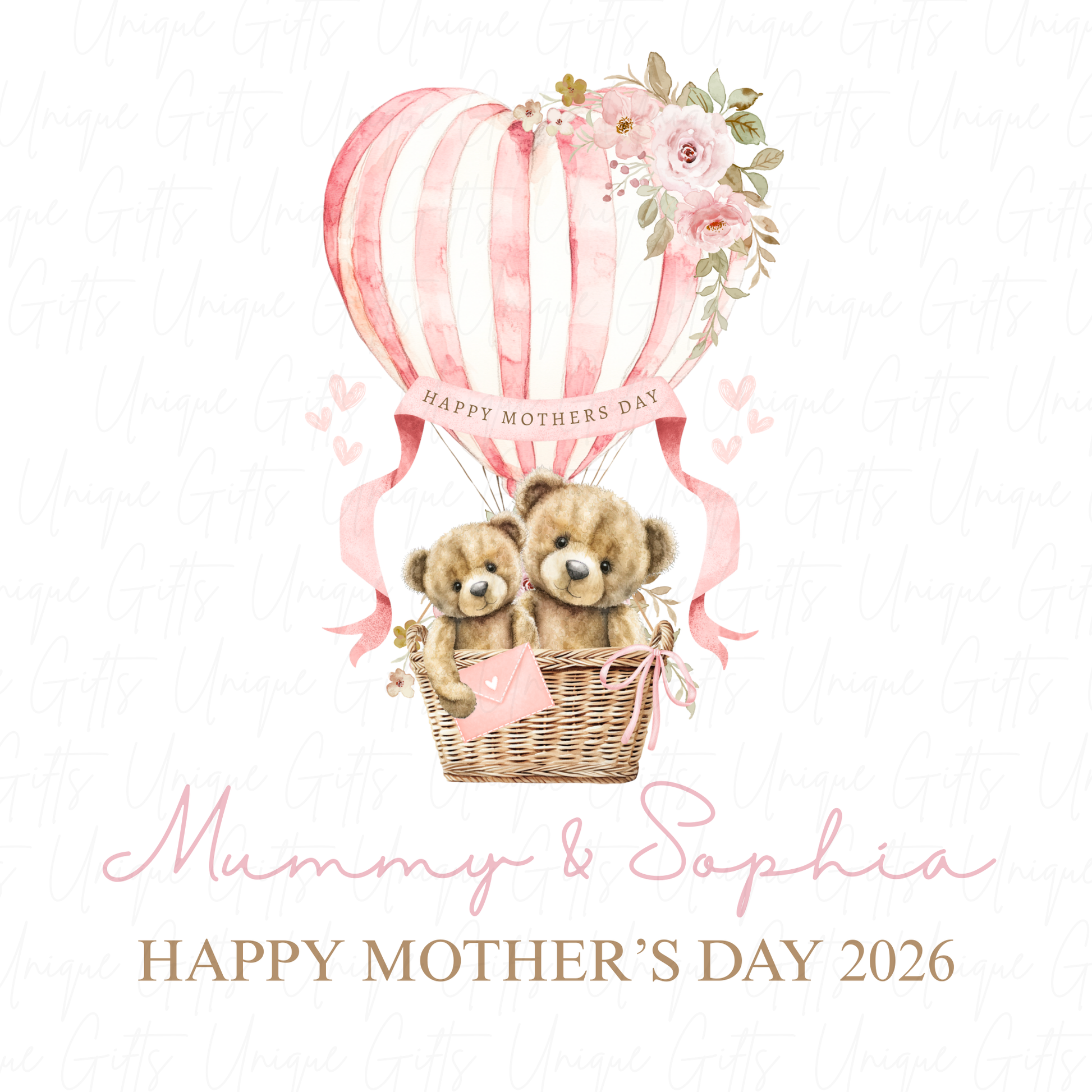 Happy Mother's Day Hot Air Balloon Baby Grow | Unique Gifts