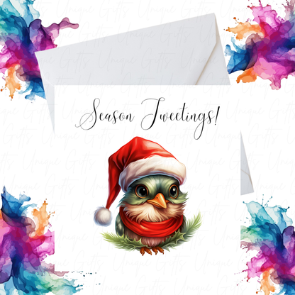 Season Tweetings Christmas Card – Handmade Personalised Holiday Greeting Card