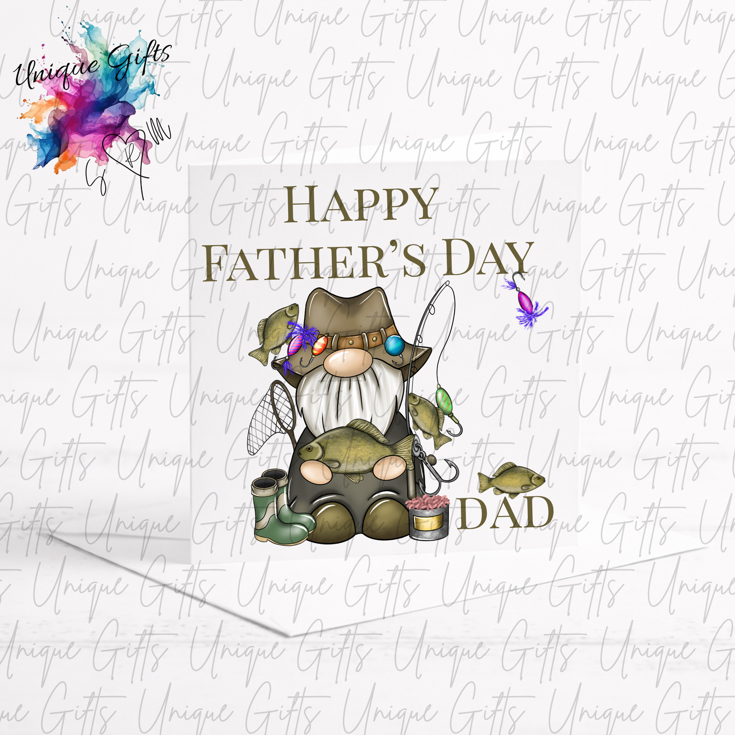 Personalised fishing Father's Day card – Dad | Unique Gifts