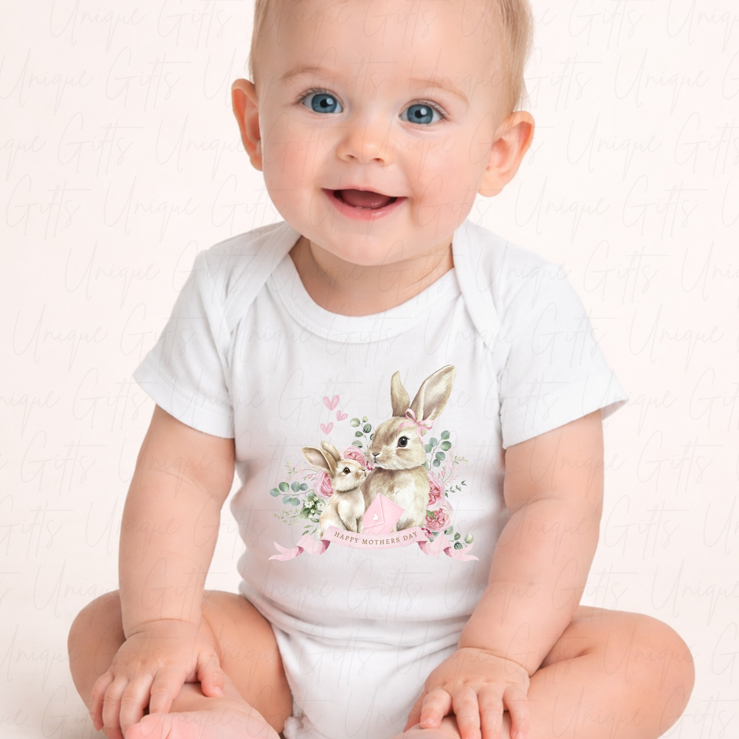 Happy Mother's Day Mother & Baby Bunny Baby Grow | Unique Gifts