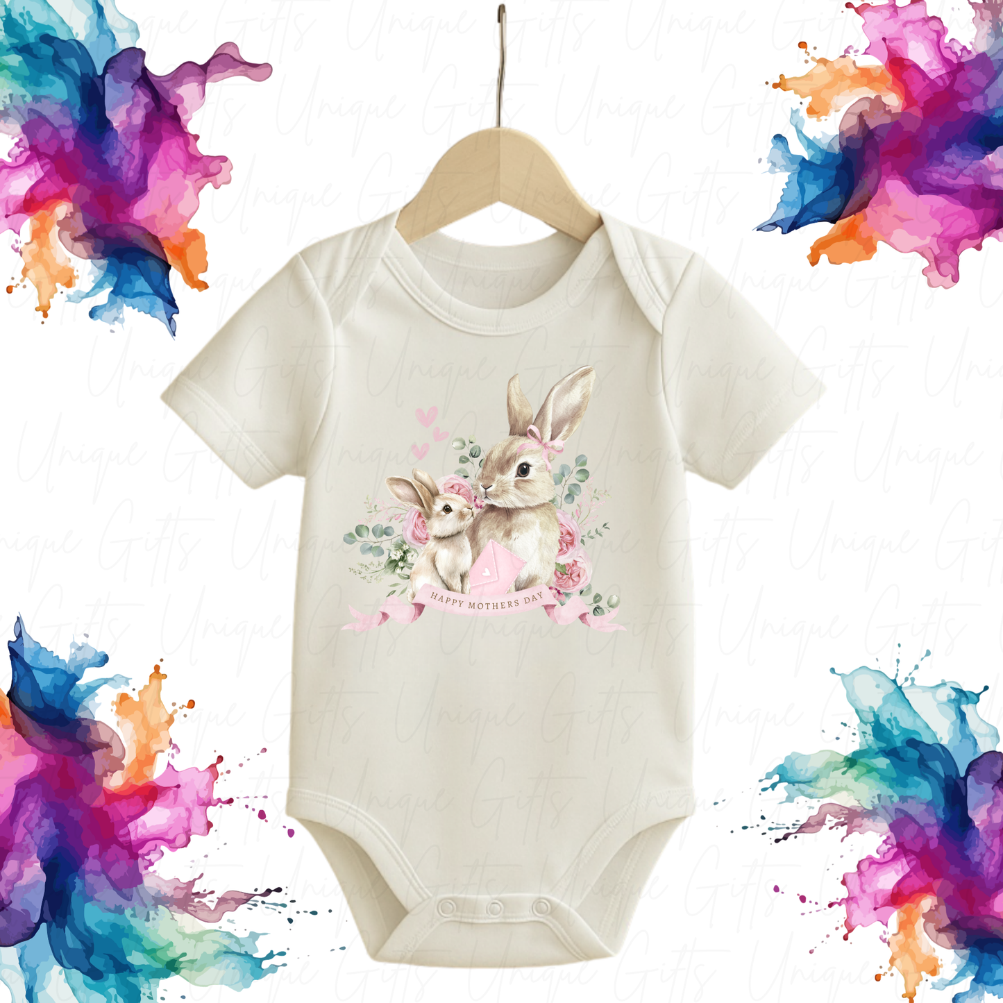 Happy Mother's Day Mother & Baby Bunny Baby Grow | Unique Gifts