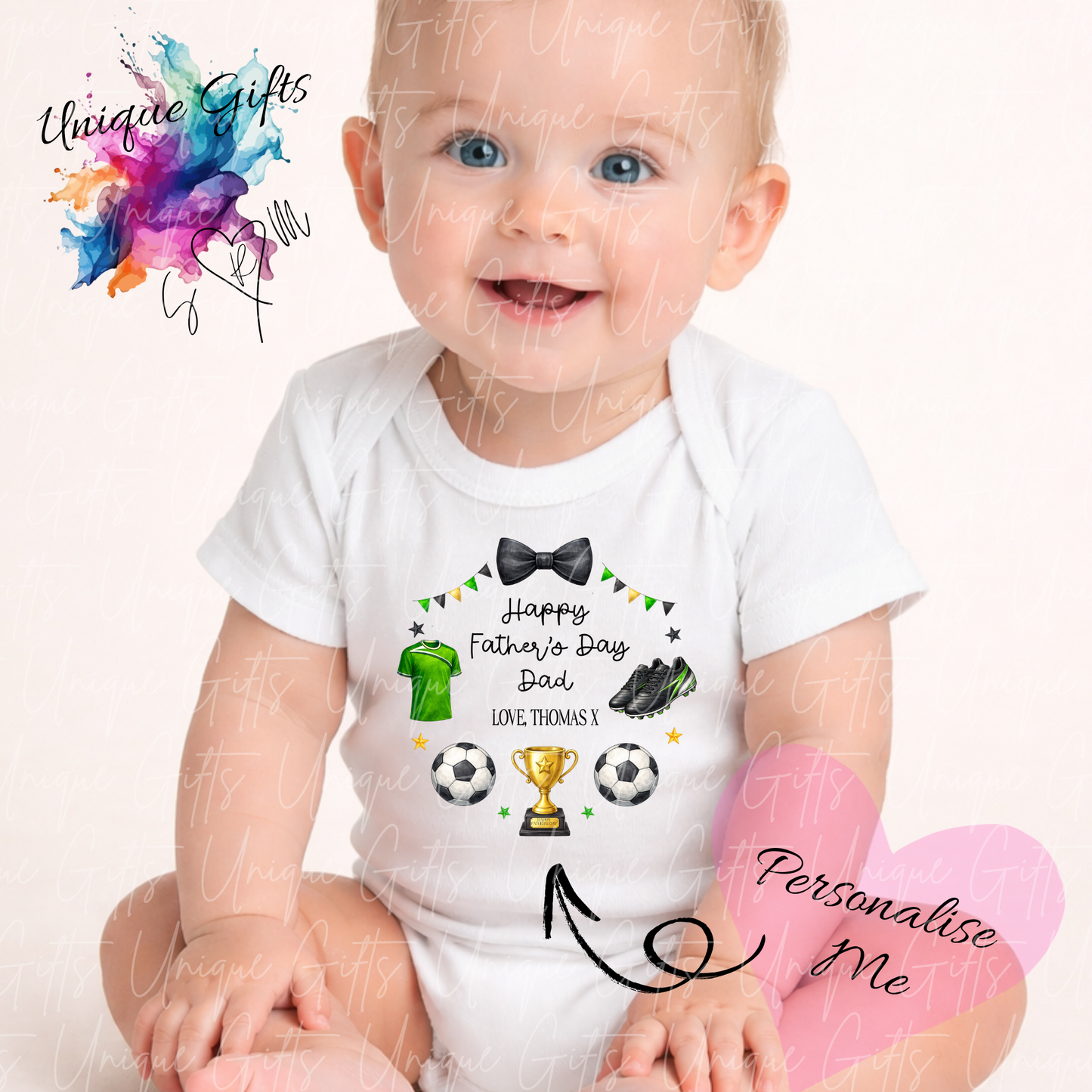 Football Dad or Grandad Baby Grow | Unique Gifts