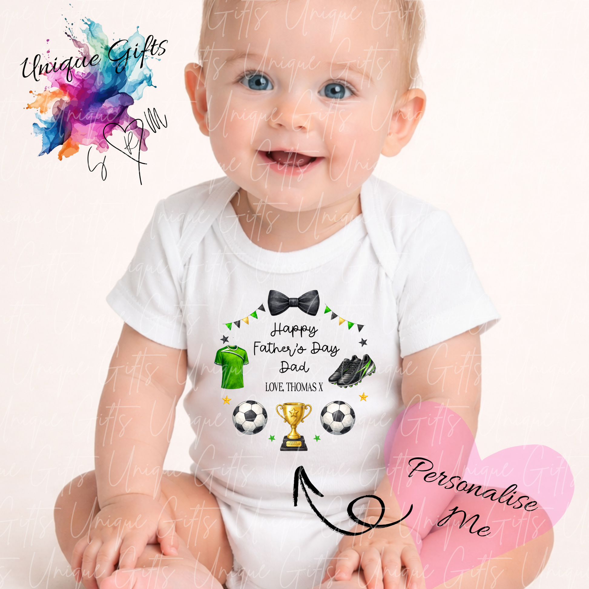 Football Dad or Grandad Baby Grow | Unique Gifts
