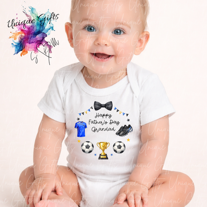 Football Dad or Grandad Baby Grow | Unique Gifts