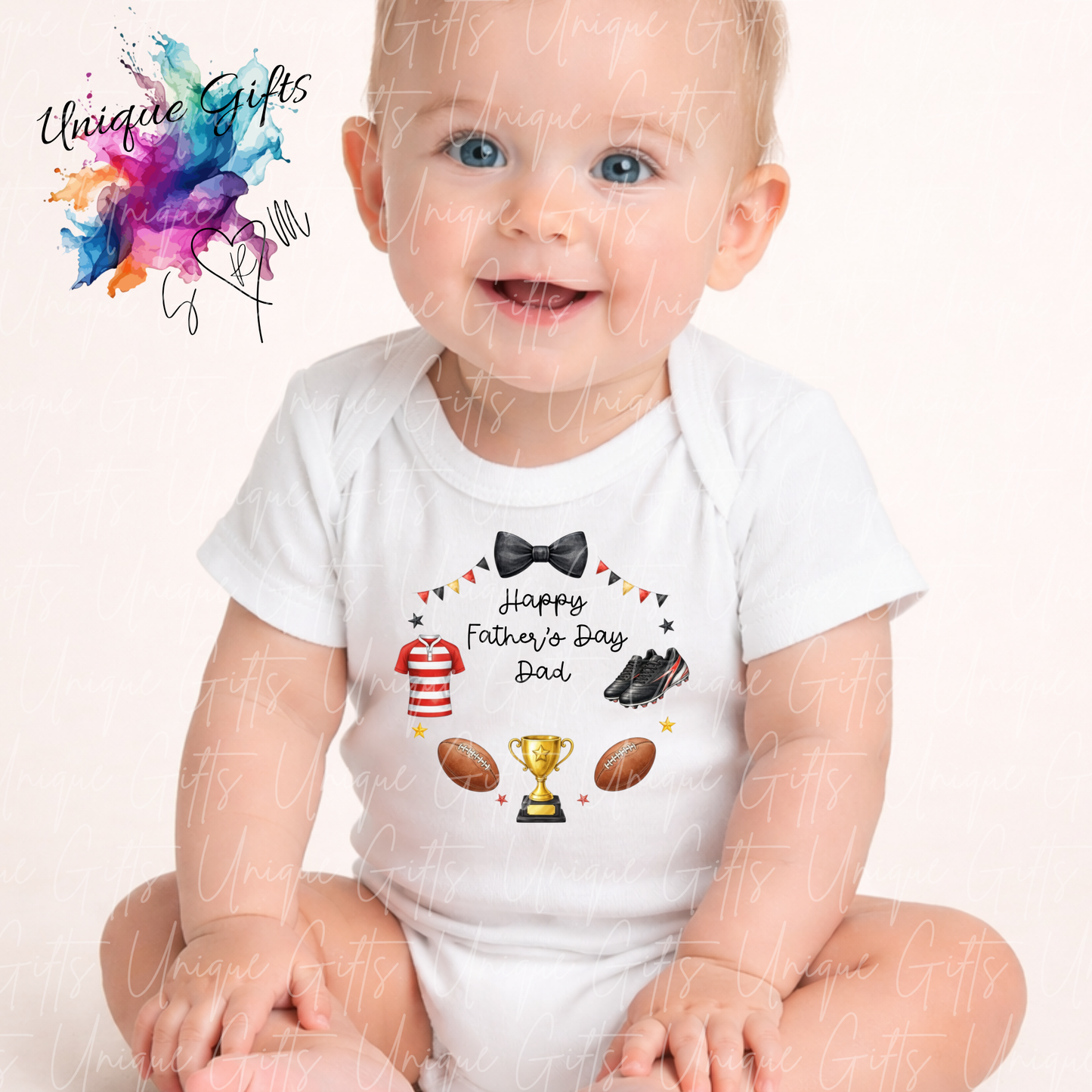 Rugby Dad or Grandad Baby Grow | Unique Gifts