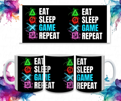 Coffee Mug Featuring Eat Sleep .......... Repeat.