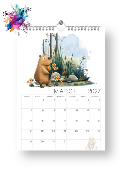 Timber Tales Capybara Calendar 2027