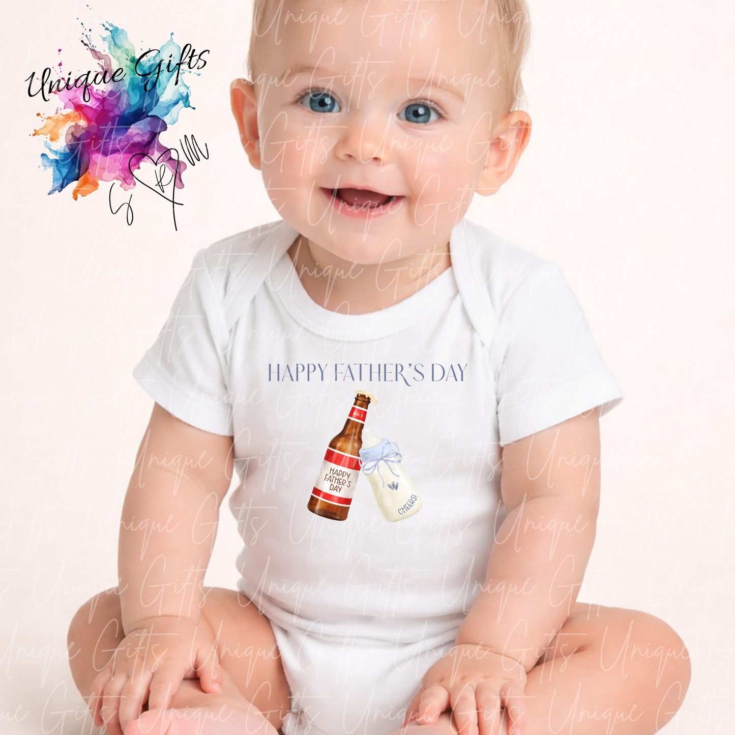 Beer & Milk Daddy or Grandad Baby Grow | Unique Gifts