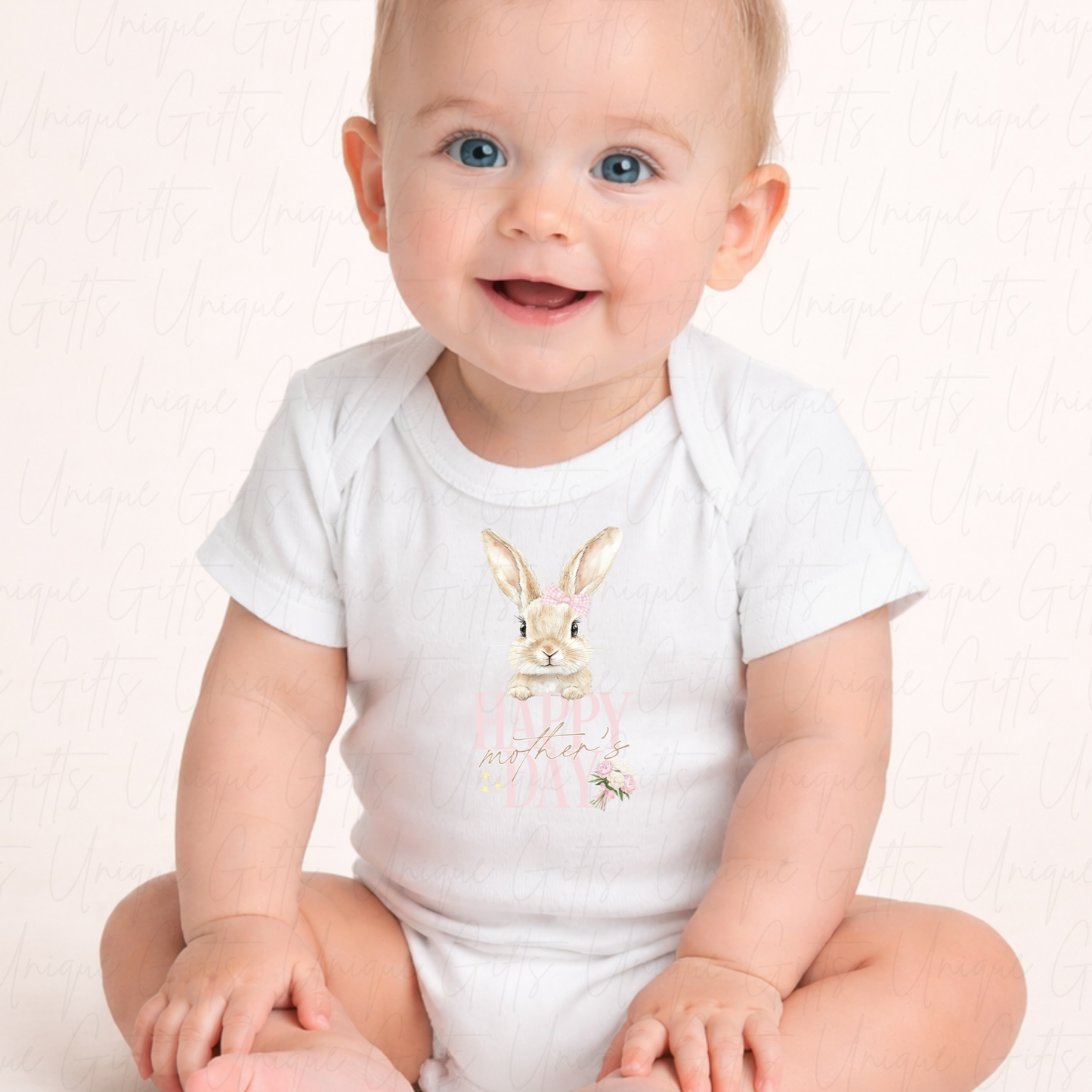 Happy Mother's Day Cute Bunny Baby Grow | Unique Gifts