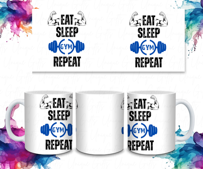 Coffee Mug Featuring Eat Sleep .......... Repeat.