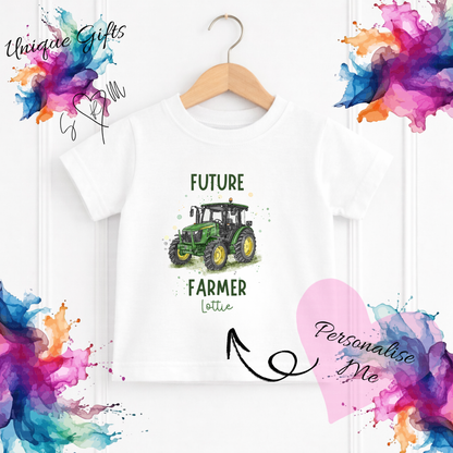 Personalised Kids Future Farmer T-Shirt
