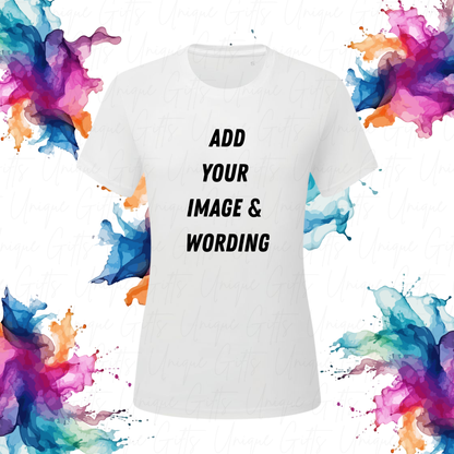 Women’s Custom Performance T-Shirt | Lightweight, Stretch Fit | Personalised Activewear Gift