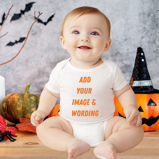 Personalised Halloween Baby Grow – Add Your Name & Image