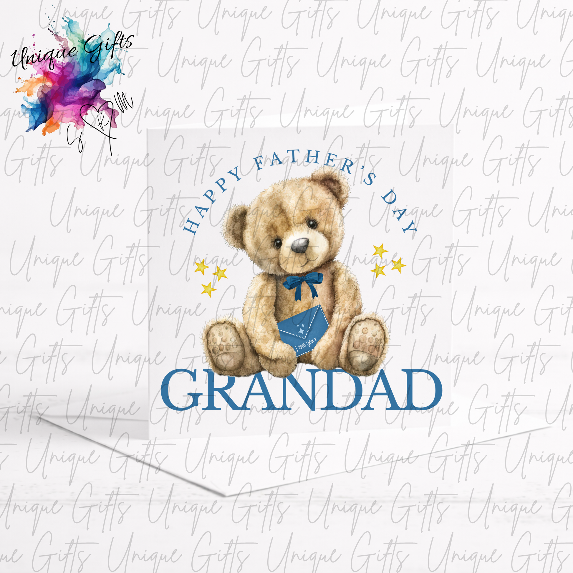 Personalised cute bear Father's Day card – Daddy or Grandad | Unique Gifts