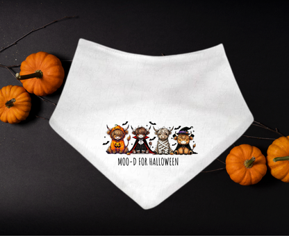 Halloween Bandana Bib – Adorable MOO-D Highland Cow