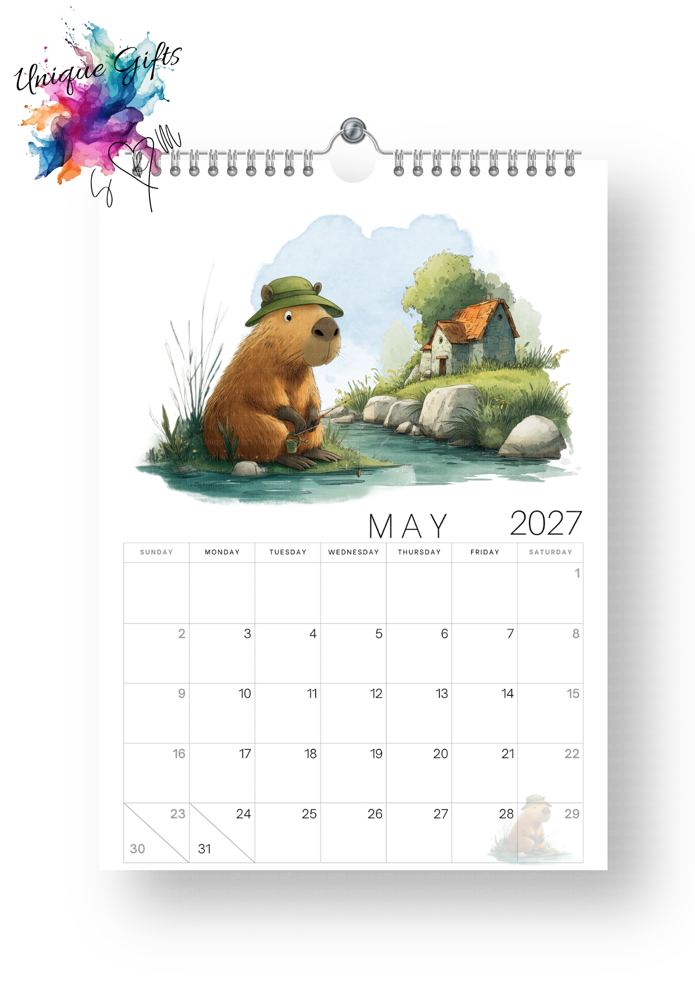 Timber Tales Capybara Calendar 2027