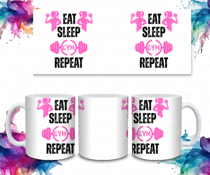 Coffee Mug Featuring Eat Sleep .......... Repeat.