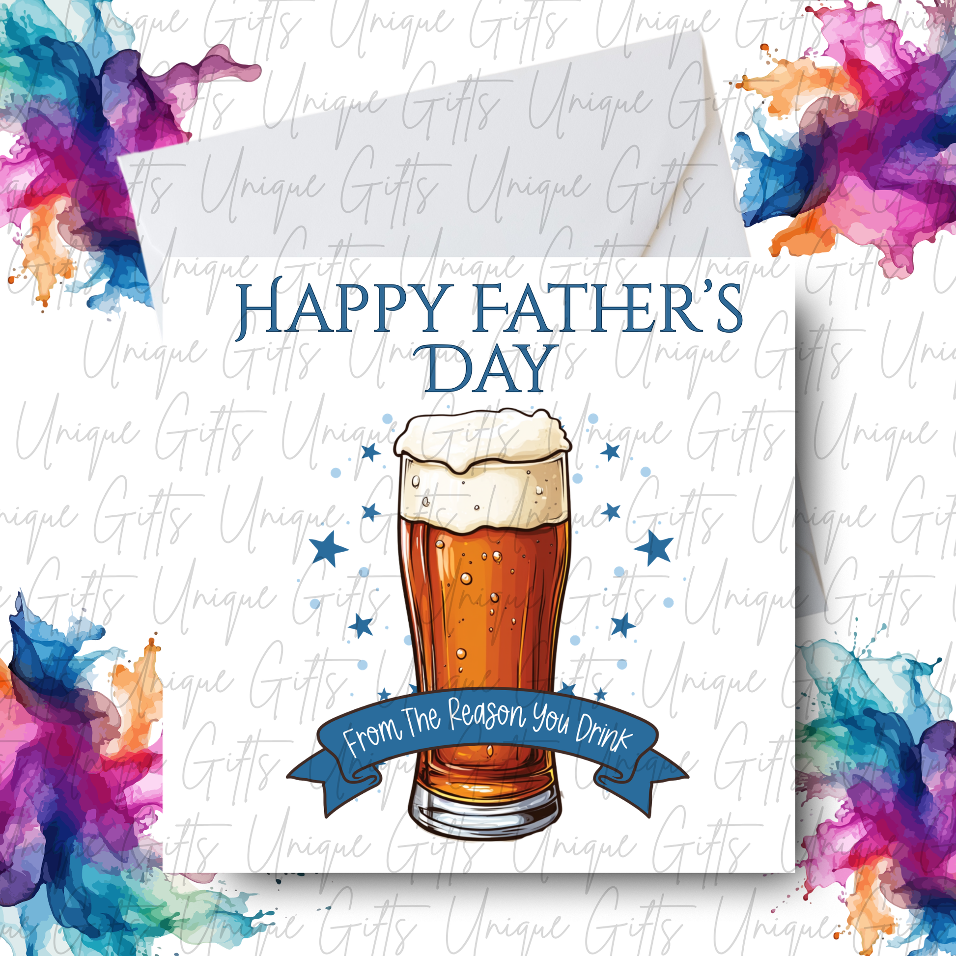 Funny Father's Day card – from the reason you drink | Unique Gifts
