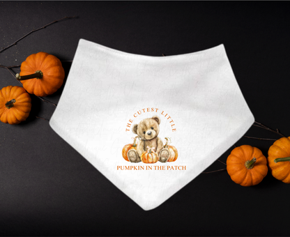 Personalised Bandana Bib – The Cutest Little Pumpkin in the Patch