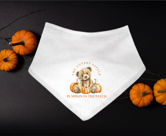 Personalised Bandana Bib – The Cutest Little Pumpkin in the Patch