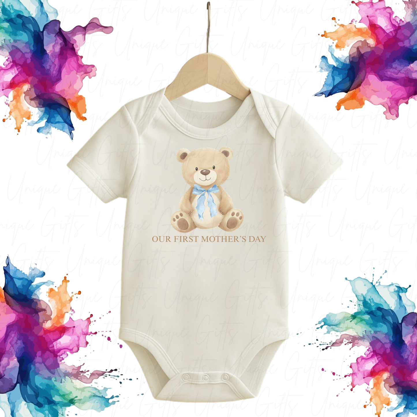 Our First Mother's Day Bear Baby Grow | Unique Gifts