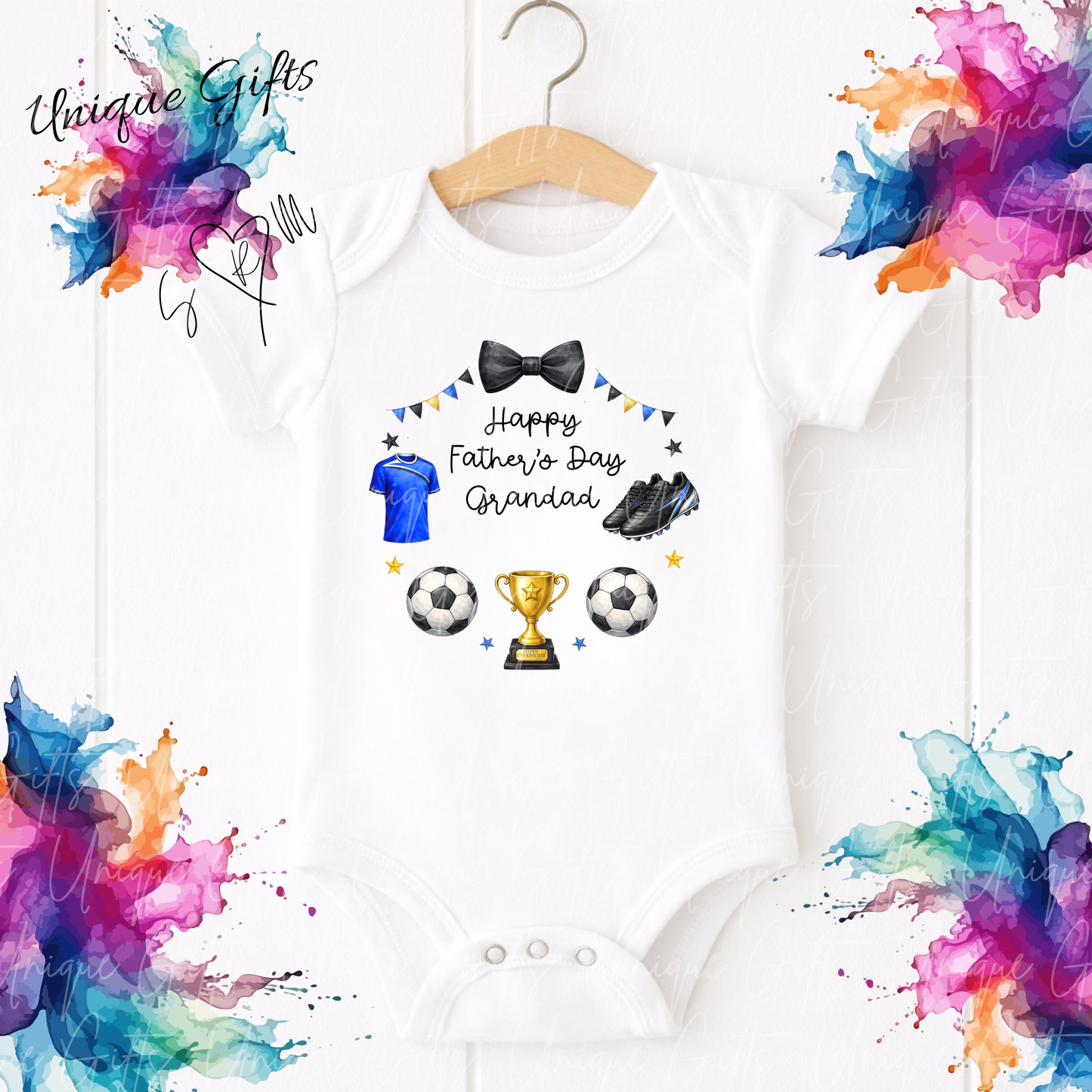 Football Dad or Grandad Baby Grow | Unique Gifts