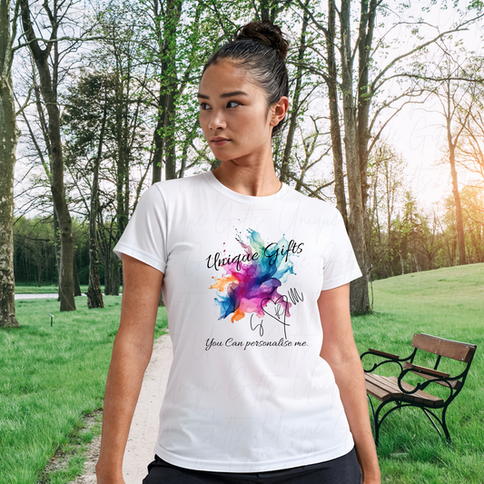 Women’s Custom Performance T-Shirt | Lightweight, Stretch Fit | Personalised Activewear Gift