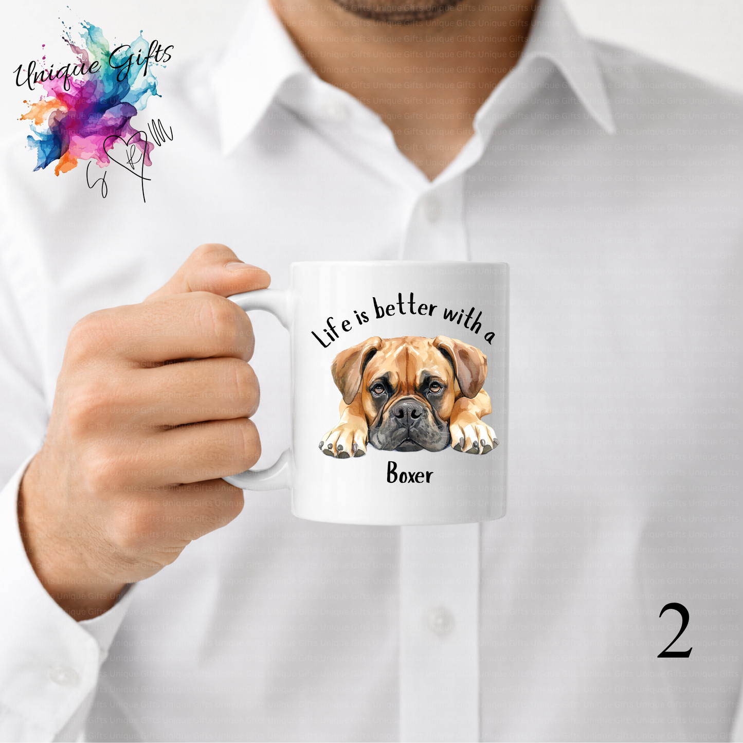 Boxer Dog Coffee Mug | Life is Better with a Boxer – 11oz Ceramic