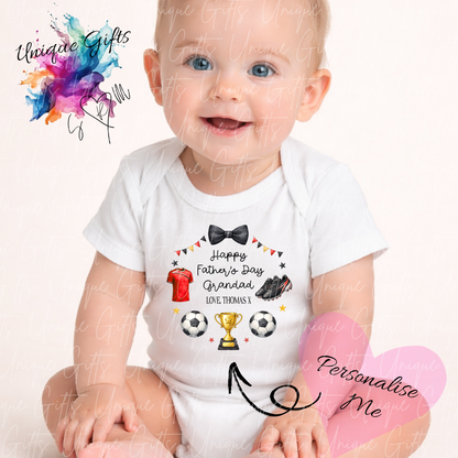 Football Dad or Grandad Baby Grow | Unique Gifts