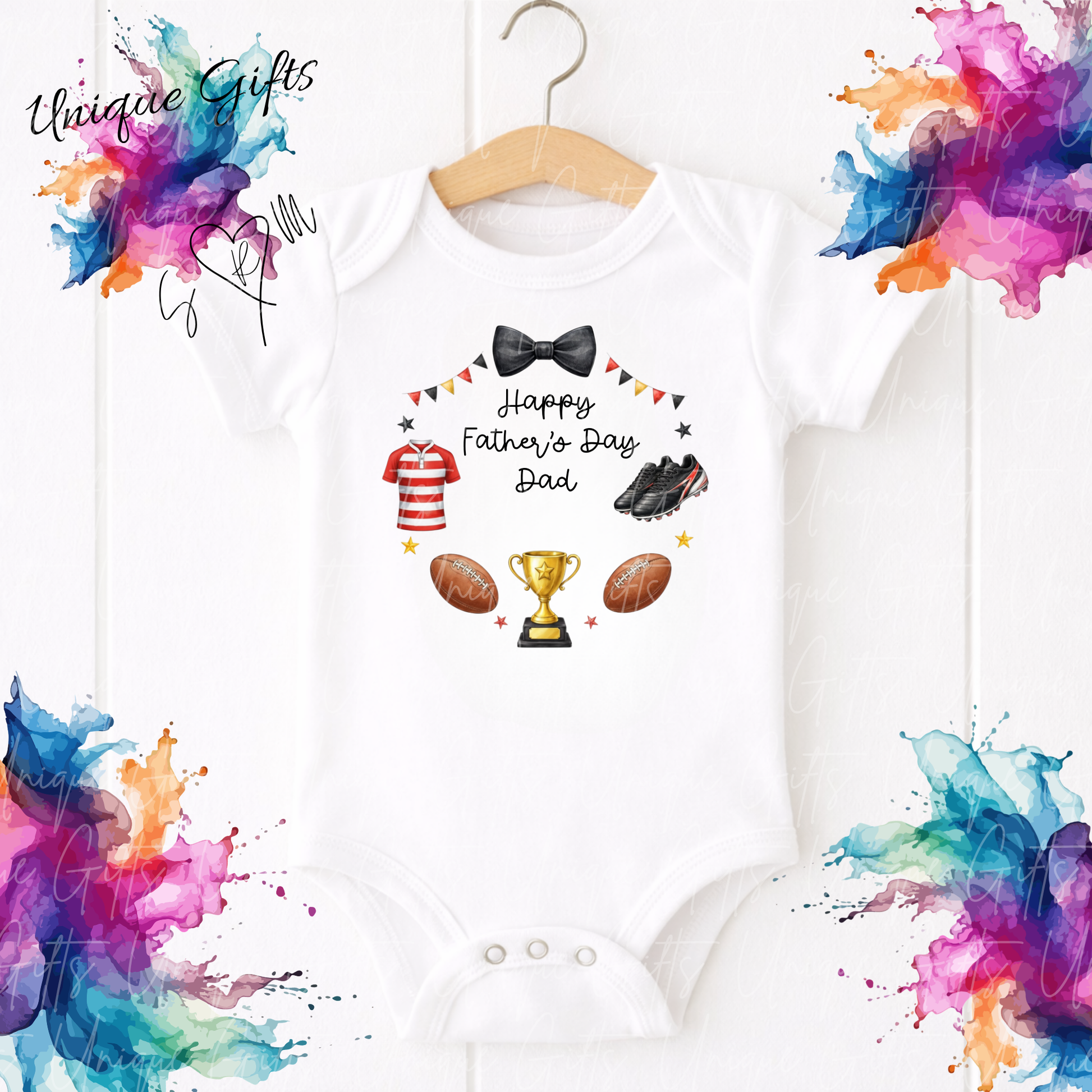 Rugby Dad or Grandad Baby Grow | Unique Gifts