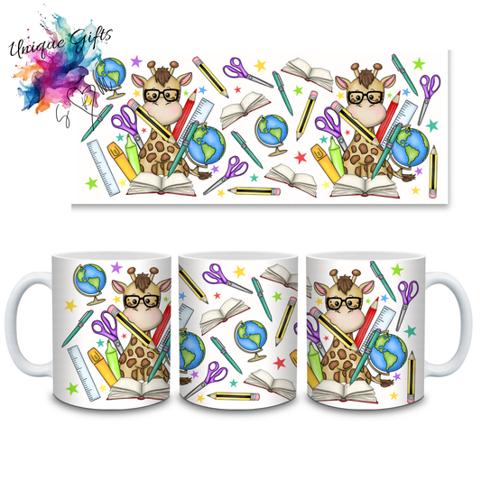 Teacher Giraffe Mug – Glasses & Stationery Design