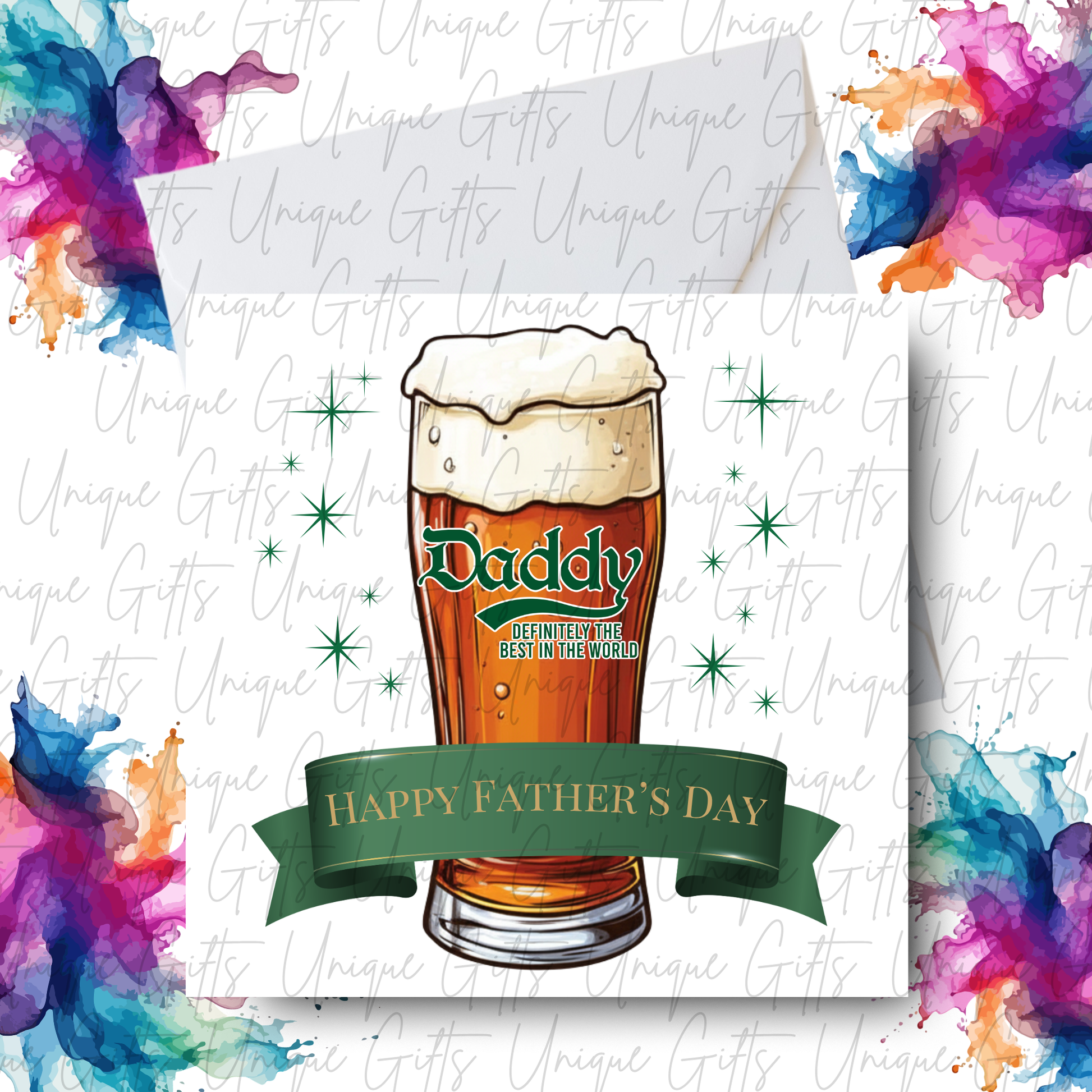 Personalised Father's Day card – definitely the best Daddy Dad or Grandad | Unique Gifts