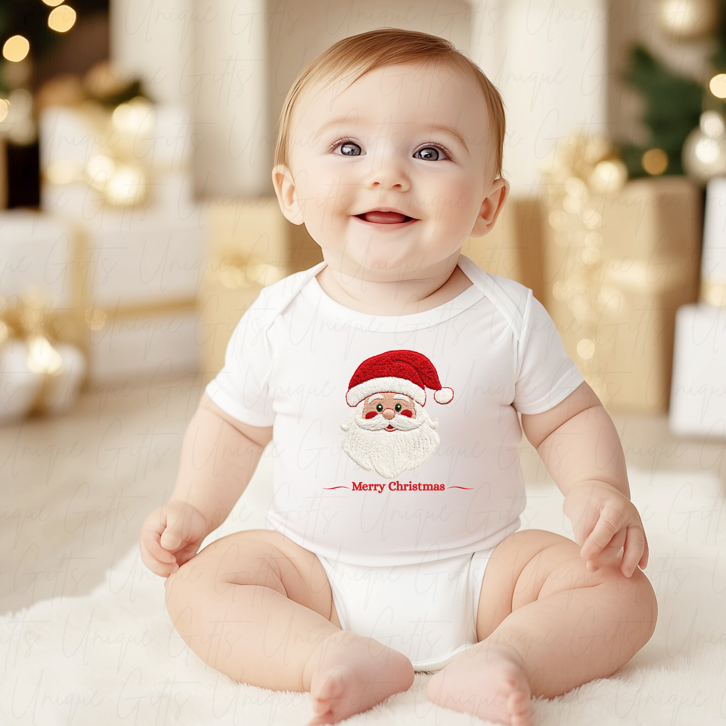 Santa Merry Christmas Baby Grow