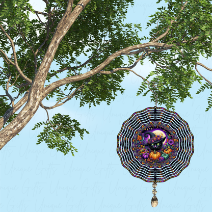 Wind Spinner Black Cat Design.