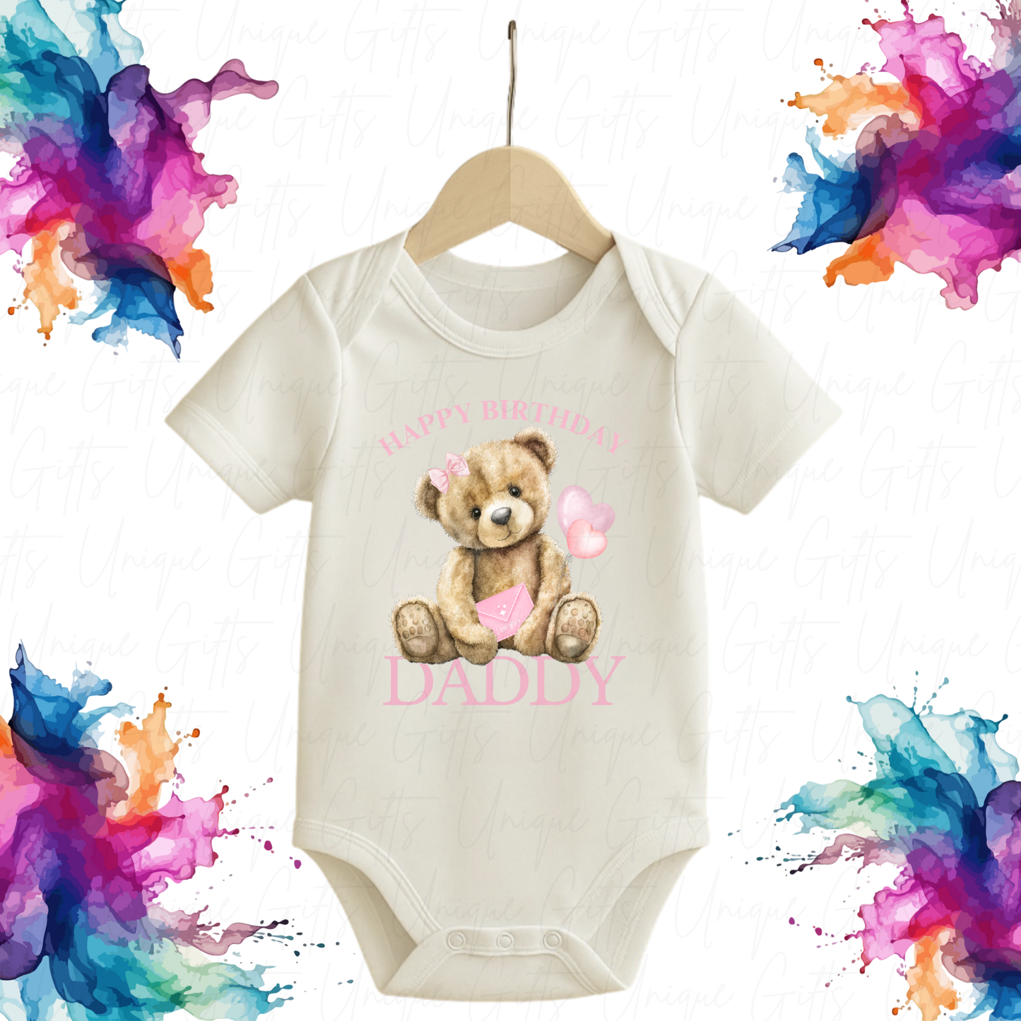 Personalised Baby Grow – Happy Birthday Mummy or Daddy