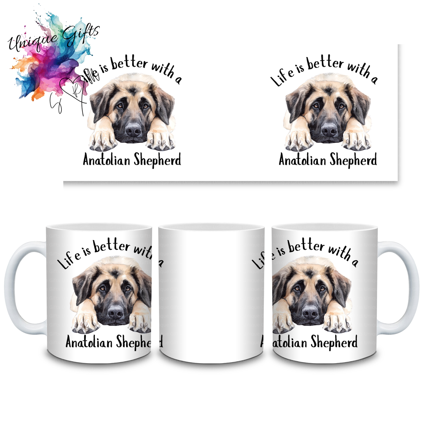 Anatolian Shepherd Coffee Mug | Life is Better with an Anatolian Shepherd – 11oz Ceramic