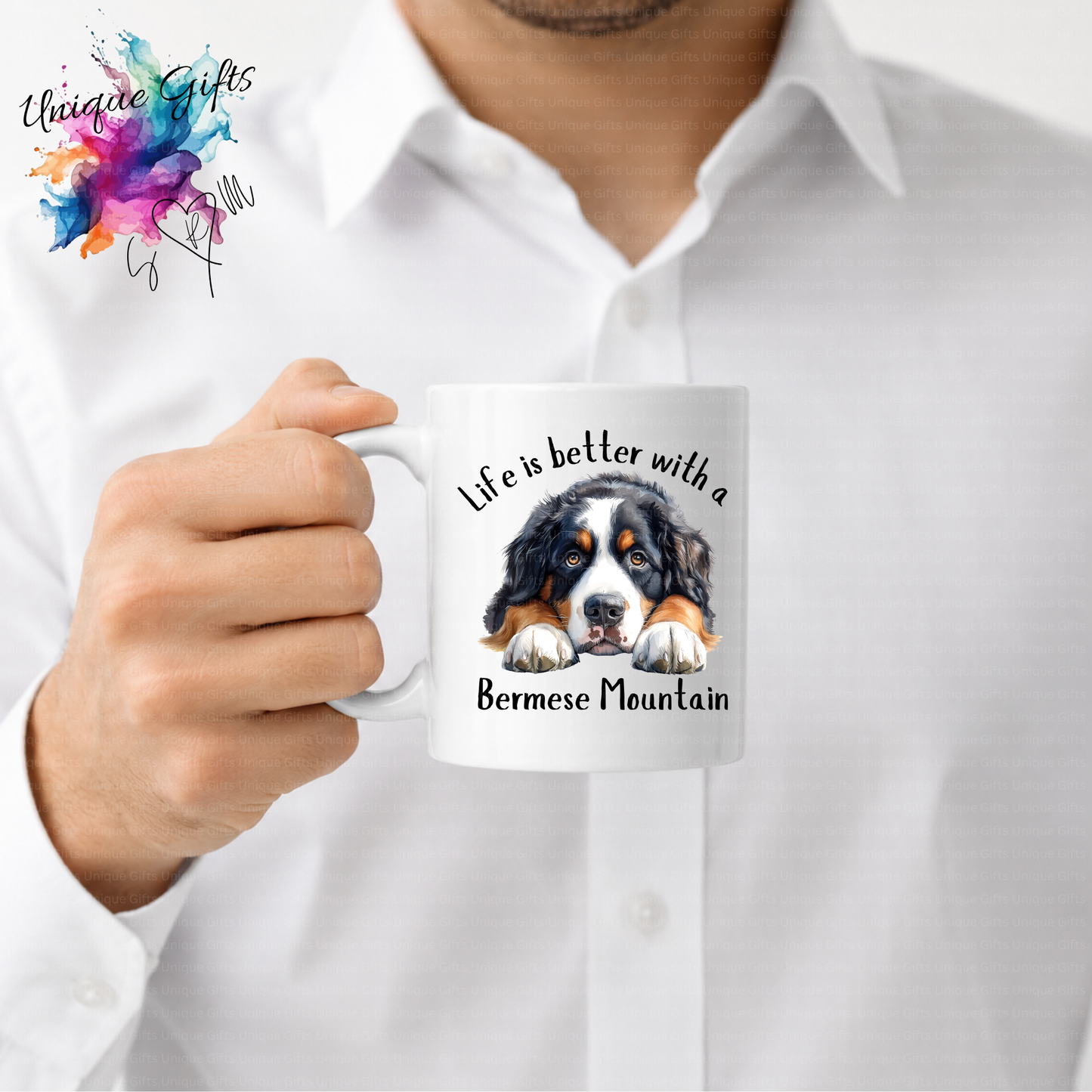 Bernese Mountain Dog Coffee Mug | Life is Better with a Bernese Mountain Dog – 11oz Ceramic