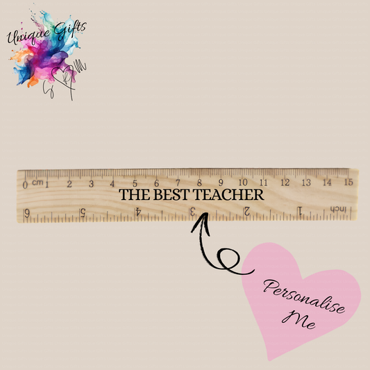 Personalised Engraved Teacher Ruler – The Best Teacher