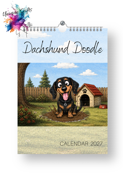 Dachshund Doodle Calendar 2027