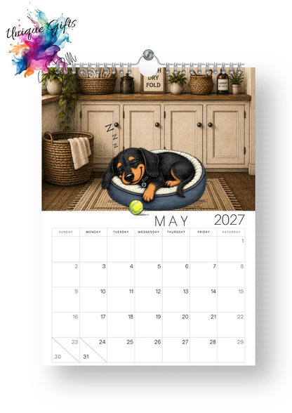 Dachshund Doodle Calendar 2027