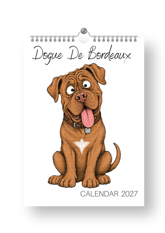 Dogue De Bordeaux Calendar 2027 - Plain Background