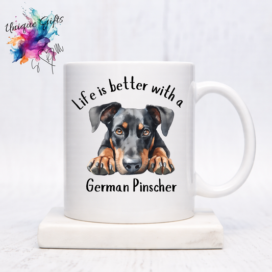 German Pinscher Coffee Mug | Life is Better with a German Pinscher – 11oz Ceramic