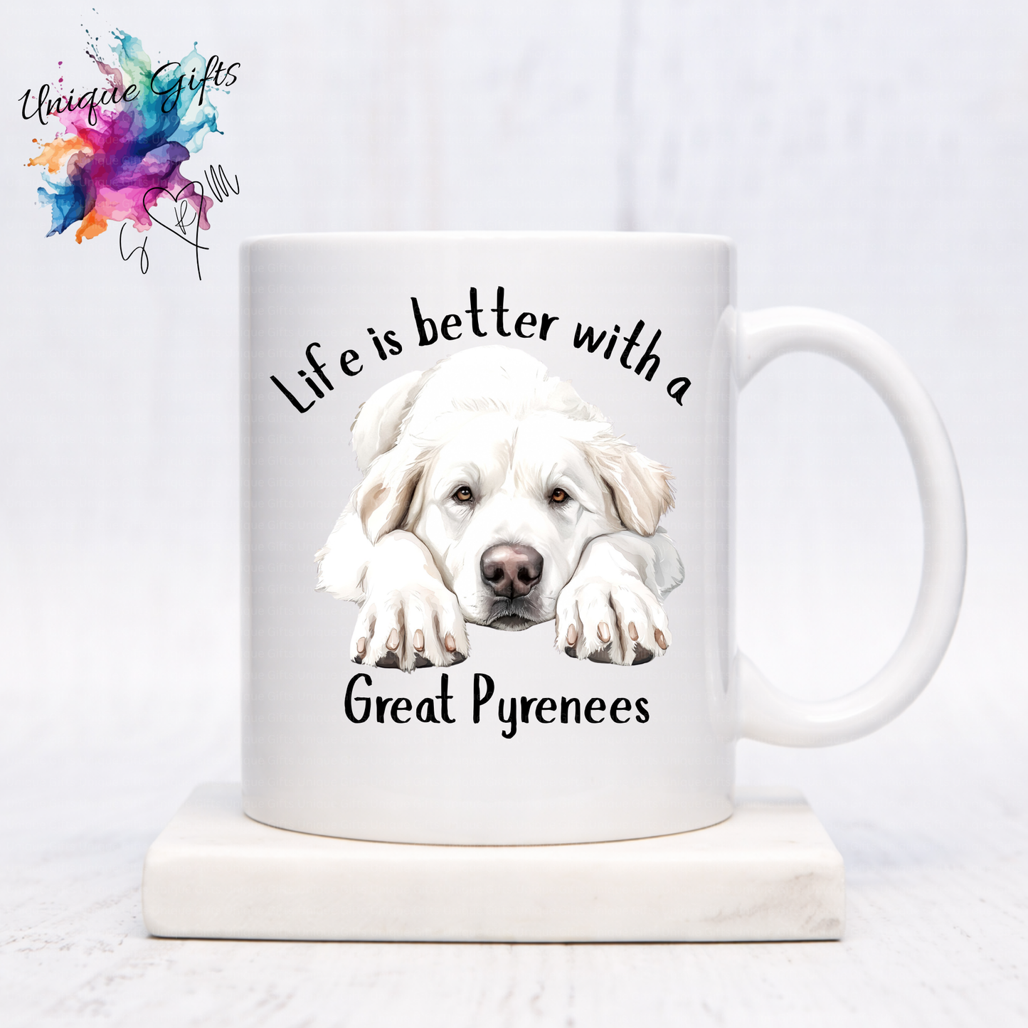 Great Pyrenees Coffee Mug | Life is Better with a Great Pyrenees – 11oz Ceramic
