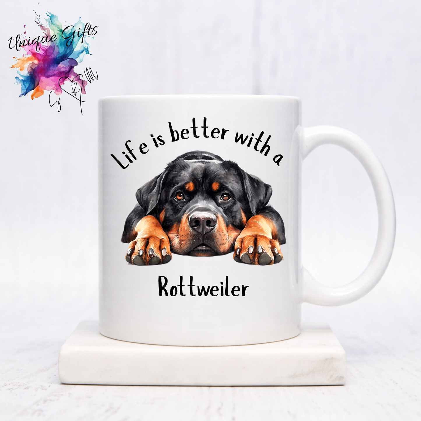 Rottweiler Coffee Mug | Life is Better with a Rottweiler – 11oz Ceramic