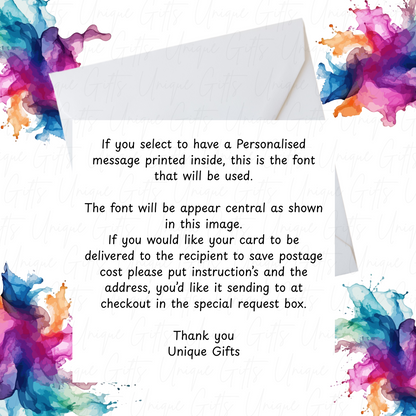 Blue Heart Birthday Card for Great Grandson – Handmade Card with Elegant Design