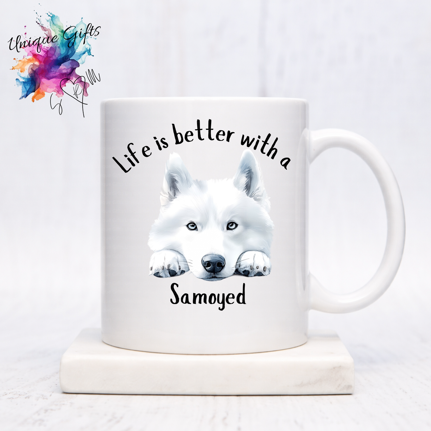 Samoyed Coffee Mug | Life is Better with a Samoyed – 11oz Ceramic