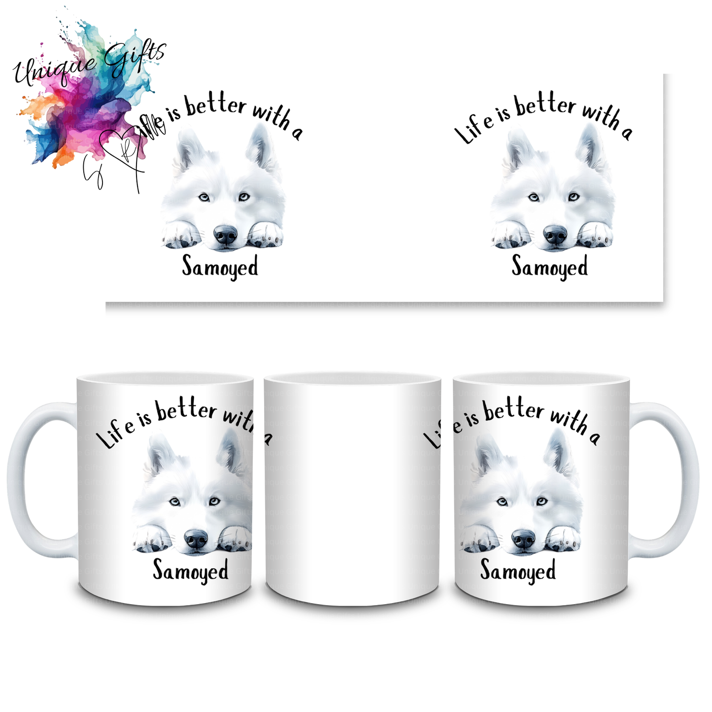 Samoyed Coffee Mug | Life is Better with a Samoyed – 11oz Ceramic